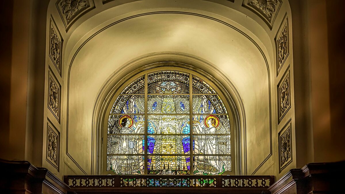 Fenster in der Hauptkirche St. Michaelis (Michel).