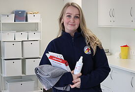 Henrike Lux ist Notpflege-Projektkoordinatorin der Bahnhofsmission Hamburg. 