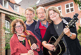 Bringen frischer Wind in die Nacht der Kirchen: Inken Jensen-Klose, Willi Quiering, Roland Weiss, Dörte Meyer (v.l.n.r.)