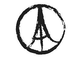 Frieden für Paris - das Peacezeichen mit Eiffelturm wurde kurz nach den Attentaten zum Zeichen der Solidarität mit Paris