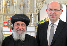 Bischof Thomas aus Ägypten (li.) mit Bischof Gothart Magaard