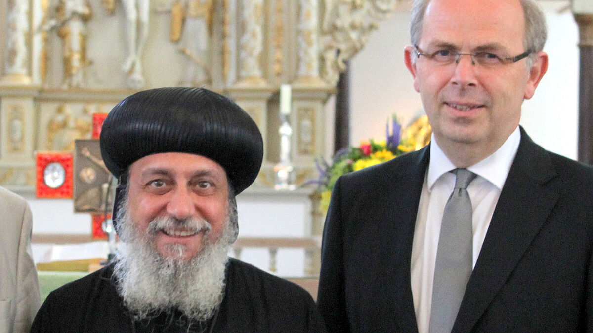 Bischof Thomas aus Ägypten (li.) mit Bischof Gothart Magaard