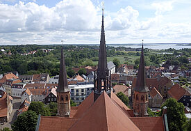 Blick vom Dom in Schleswig auf die Schlei