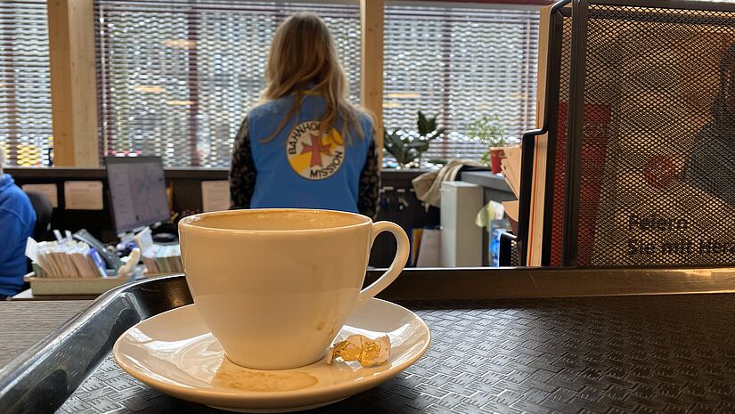 Kaffee in der Bahnhofsmission Hamburg 