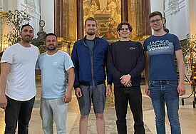 Vorbereitungsteam des Azubi-Gottesdienstes im Michel 