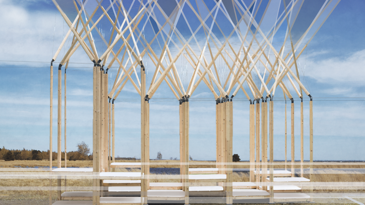 Der Pavillon von der Jahresschau "summaery2017" in Weimar