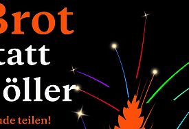 Brot statt Böller - Freude teilen (Plakatausschnitt)