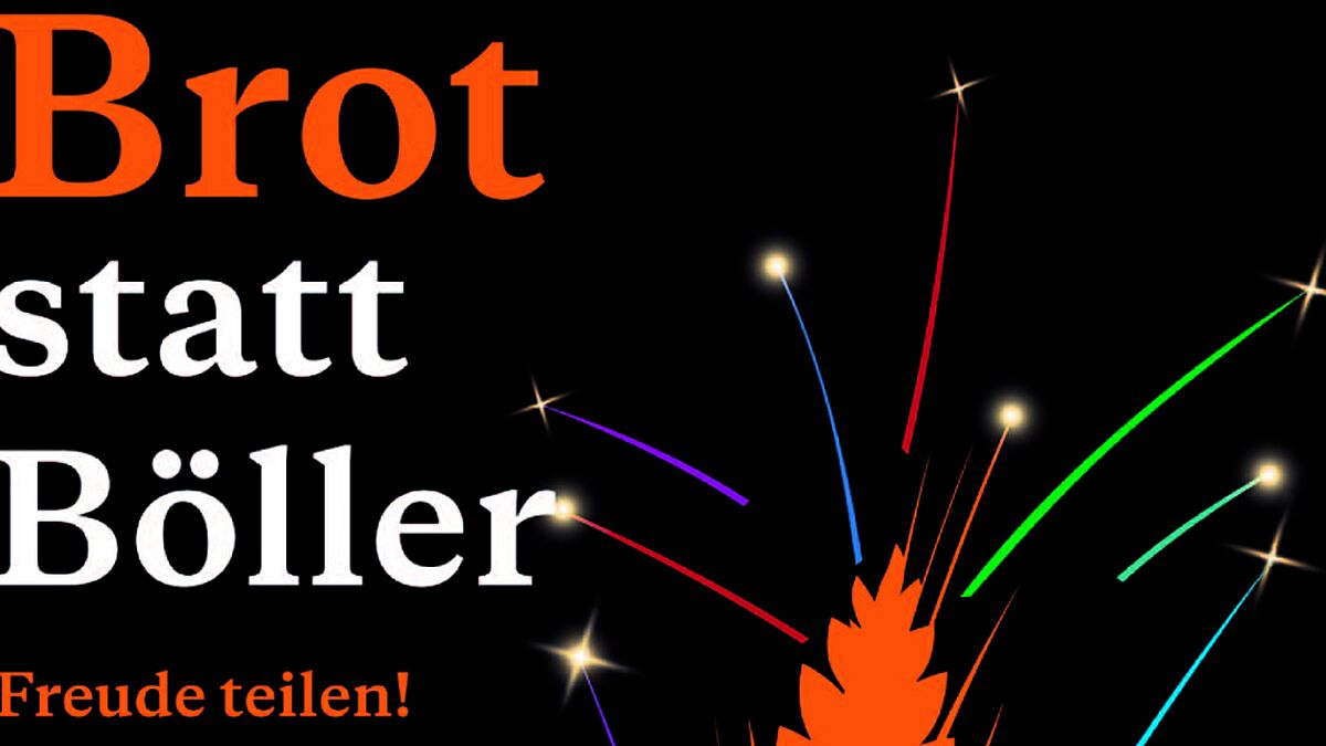 Brot statt Böller - Freude teilen (Plakatausschnitt) 