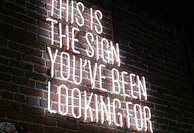Neonleuchte: This is the sign, you have been looking for