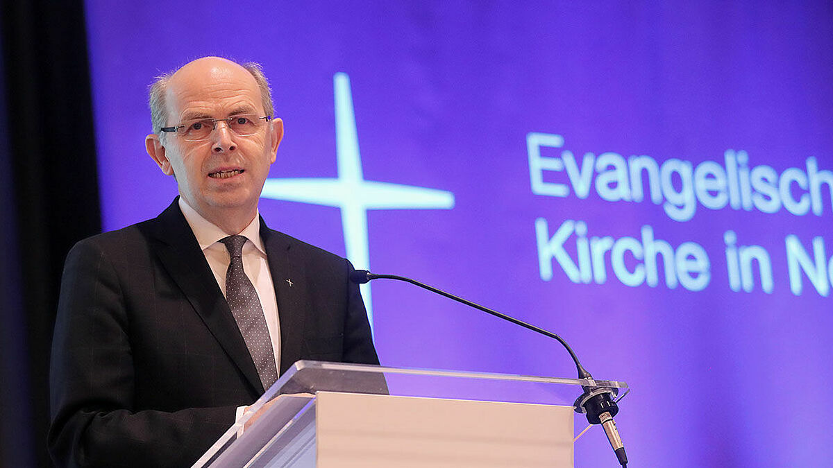 Bischof Gothart Magaard blickte vor den Synodalen auf die sprengelrelevanten Themen 2019 zurück