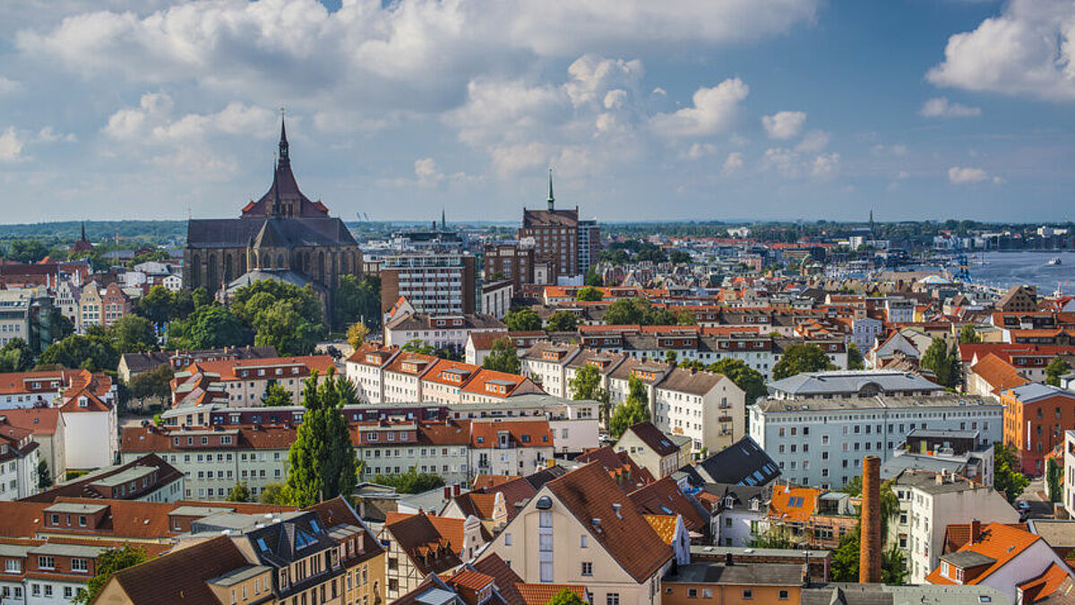 Blick auf die Rostocker Innenstadt