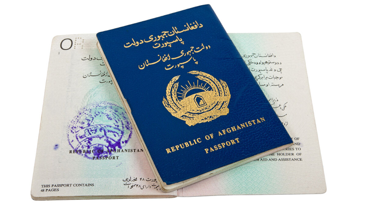 Afghanischer Reisepass.