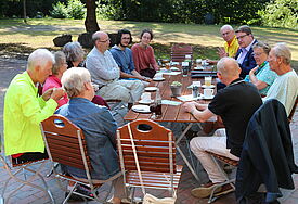Gesprächsrunde bei Pastor Franke im Kloster Cismar