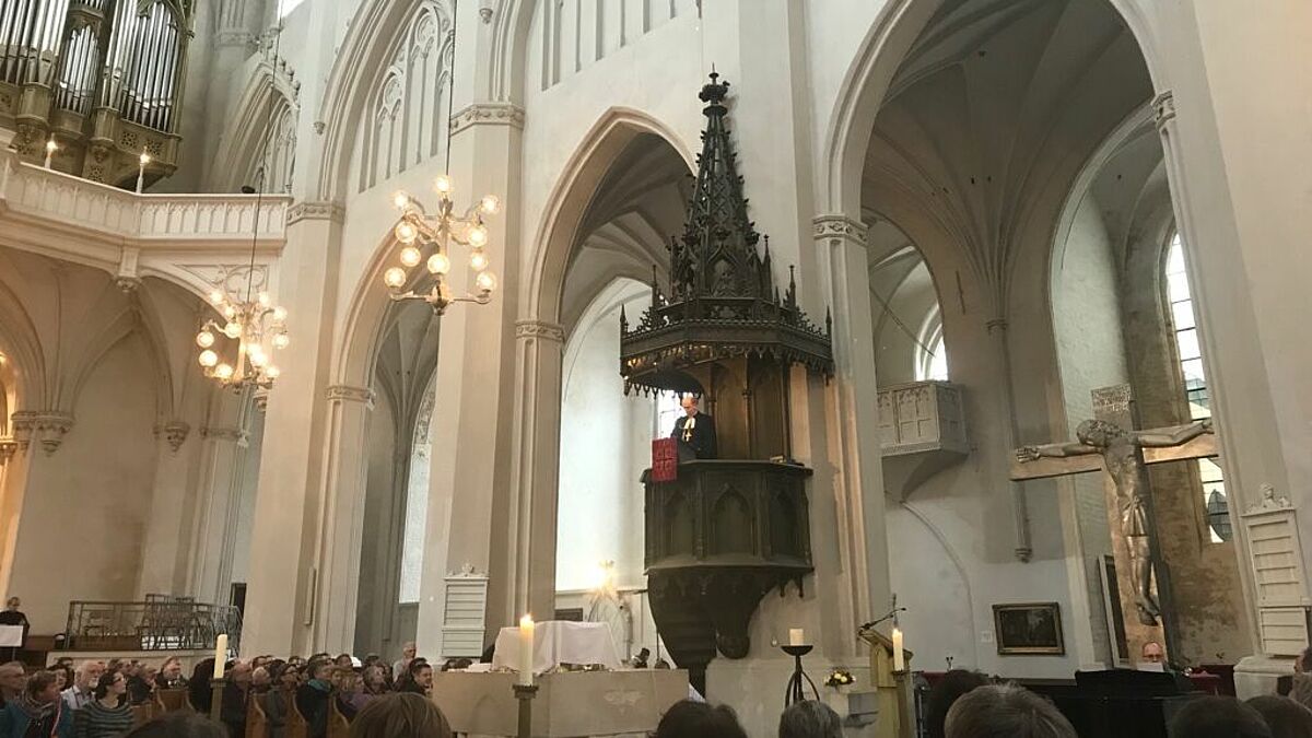 Bischof Magaard während seiner Predigt im Dom zu Greifswald, Foto: Wendt/Nordkirche