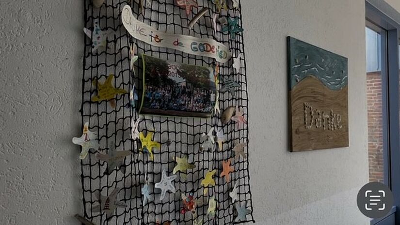 Wand zum "Danke"-Sagen in Kurzentrum Gode Tied Wand zum "Danke"-Sagen in Kurzentrum Gode Tied
