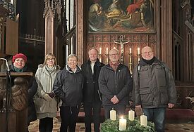 Delegation der Diözese Lichfield im Schweriner Dom zur Feier von Anticipating Advent