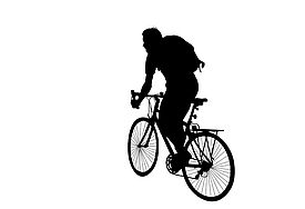 Mit dem Fahrrad unterwegs.