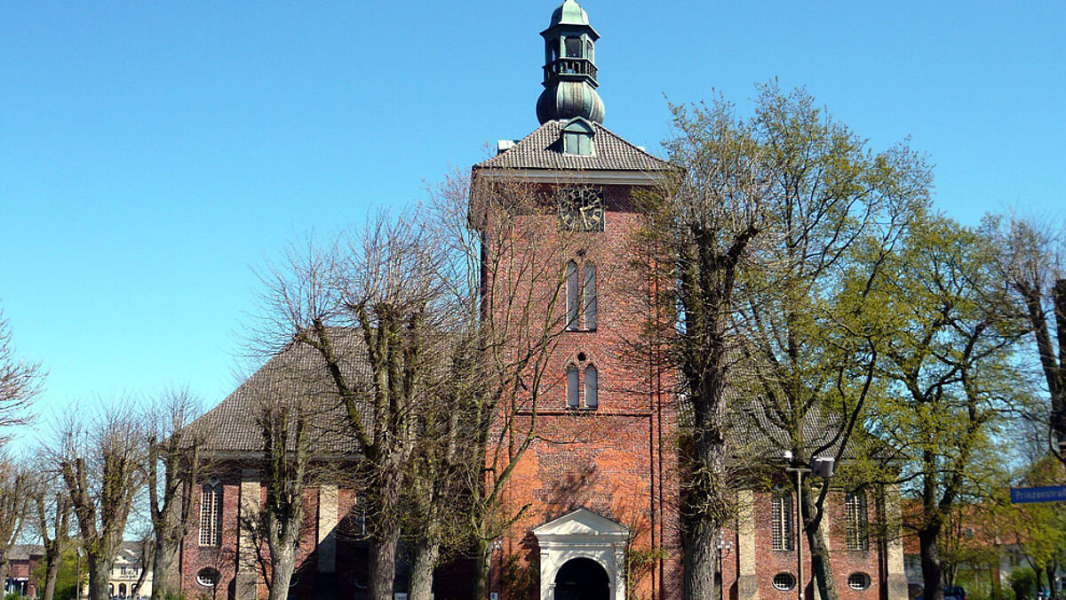 Christkirche in Rendsburg. Als Garnisonskirche 1700 eingeweiht.