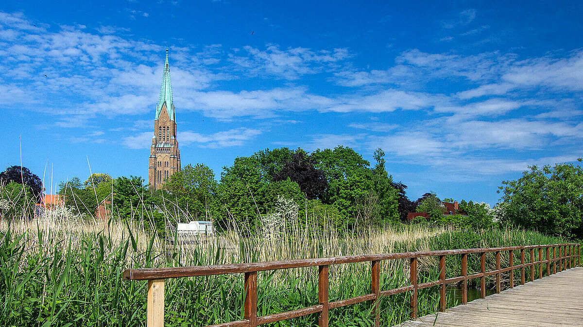 Blick auf den Schleswiger-Dom - hier eine Aufnahme noch ohne das Baugerüst.
