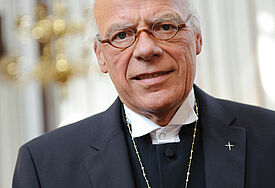 Gerhard Ulrich, Landesbischof der Evangelisch-Lutherischen Kirche in Norddeutschland (Nordkirche). Die Aufnahme entstand 2013 im Dom zu Schwerin. Fotograf ist Sönke Dwenger/Nordkirche