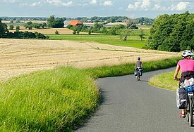 Mit dem Fahrrad soll es 40 Kilometer entlang der deutsch-dänischen Grenze gehen.