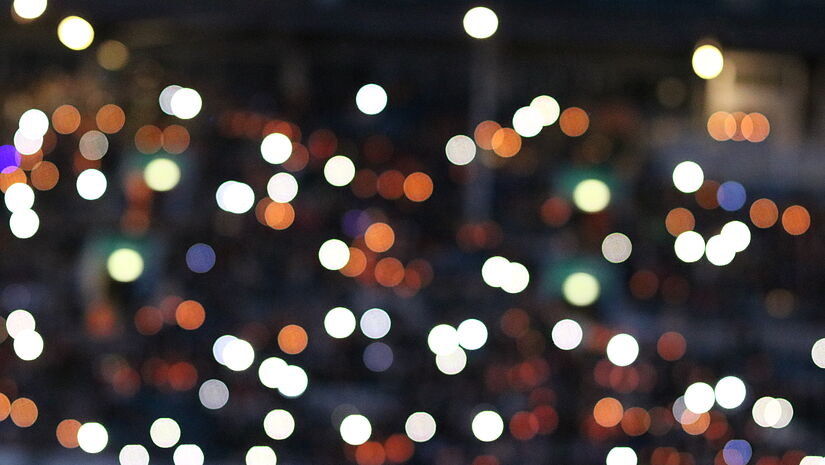Wunderschöner Lichterglanz stimmt auf das Fest ein. Lichter im Ostseestadion