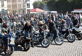 Motorradgottesdienst Greifswalder Marktplatz
