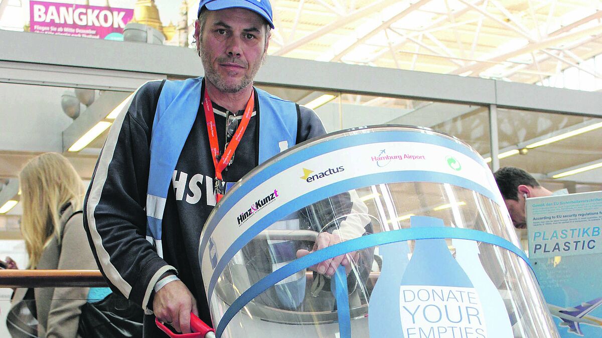 Der Neuzugang im Team: Klaus Peterstorfer ist erst seit Oktober als Leergutbeauftragter am Flughafen.