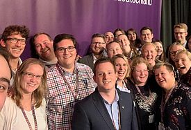 Gruppenbild mit der Generation „u 35” - den unter 35jährigen - auf der Landessynode