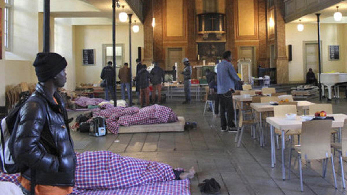 Flüchtlinge in der St. Pauli Kirche. (Archiv)
