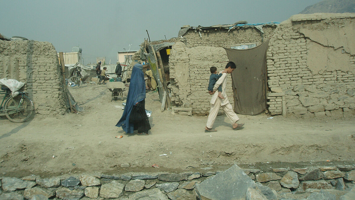 Siedlung in der Hauptstadt Afghanistans, Kabul