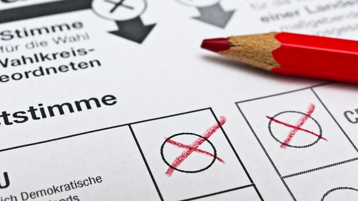 Stimmzettel zur Wahl