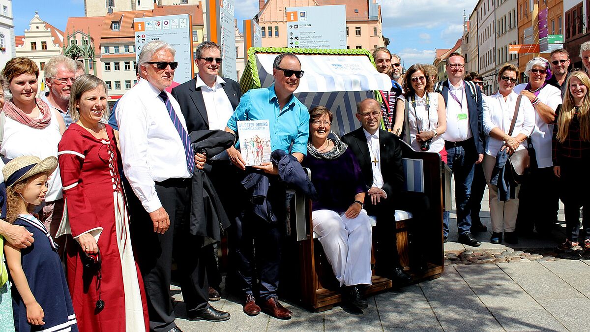 Strandkorb-Projekt der Nordkirche in Wittenberg anlässlich der "Weltausstellung Reformation"