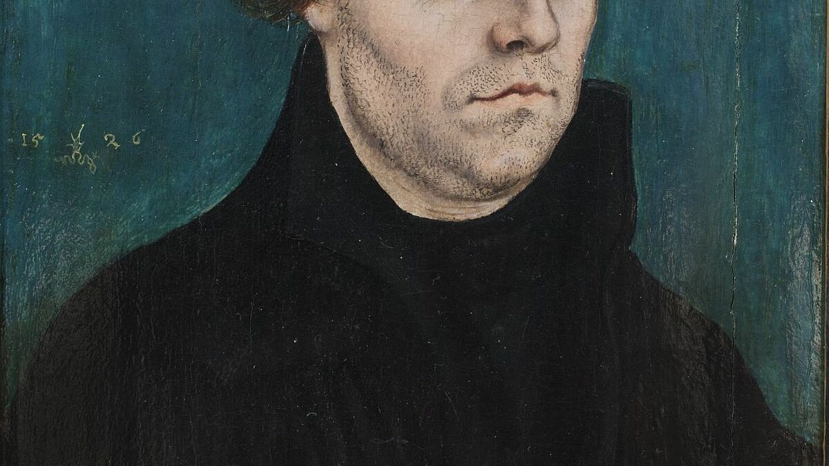  Porträt von Martin Luther, gemalt von Lukas Cranach (1526)