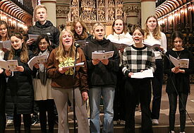 Die Schülerinnen und Schüler aus dem Vorbereitungsteam sorgten auch für die musikalische Begleitung des Gottesdienstes.