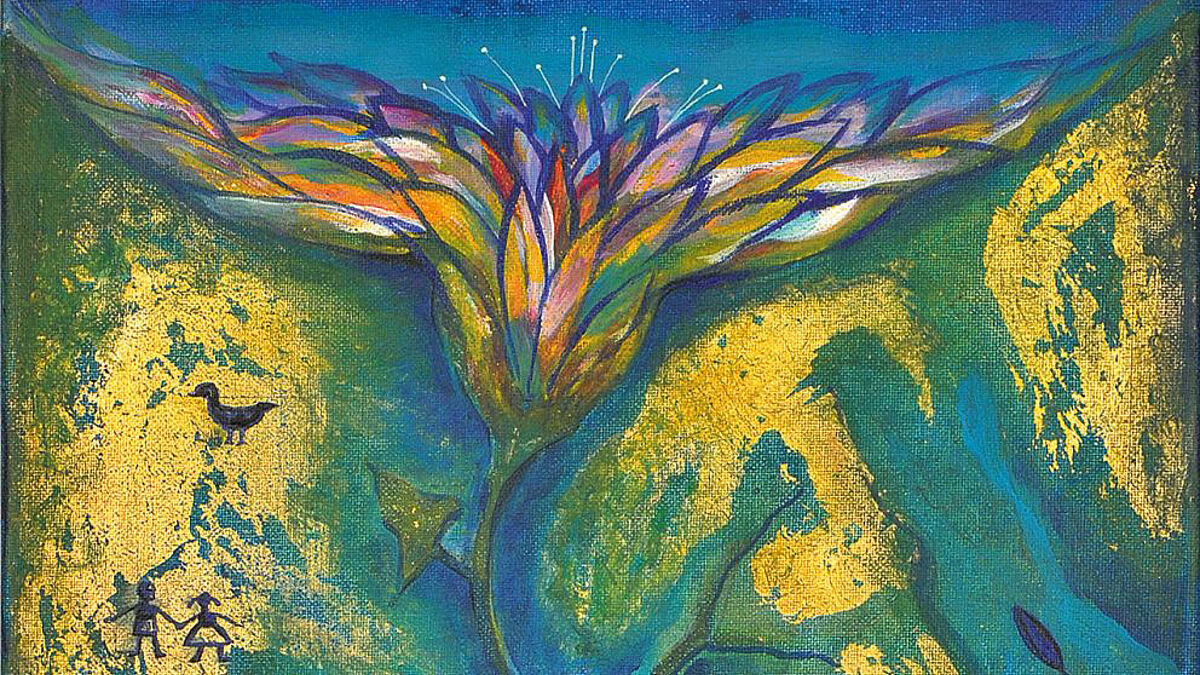 Titelbild zum Weltgebetstag 2014 "Wasserströme in der Wüste" (Souad Abdelrasoul/ Ägypten © WGT e.V.) 