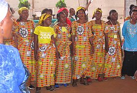 Frauenchor bei einem Gottesdienst der Lutherischen Kirche in Boma, westlich von Kinshasa (c) Volker Schauer