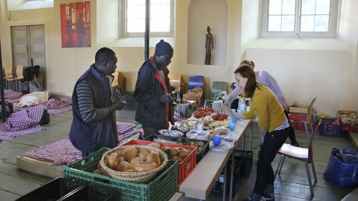 Flüchtlinge aus Lybien in der Hamburger St.-Pauli-Kirche (Archivbild)