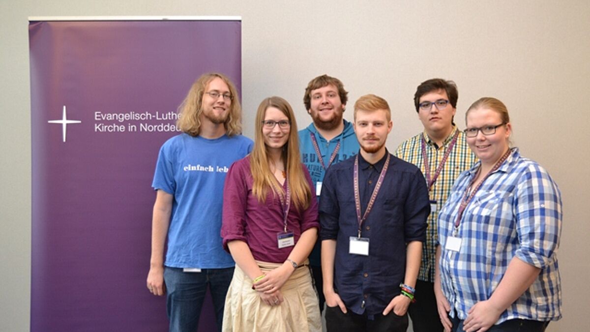 Die Jugenddelegierten von 2014 bis 2016: Georg von Rechenberg, Lennert Pasberg, Conrad Witt, Kerstin Jensen, Roman Ritter und Tanja Derlin-Schröder (von links)