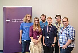 Die Jugenddelegierten von 2014 bis 2016: Georg von Rechenberg, Lennert Pasberg, Conrad Witt, Kerstin Jensen, Roman Ritter und Tanja Derlin-Schröder (von links)