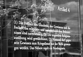 Artikel 4 im Grundgesetz: "Die Freiheit des Glaubens..."