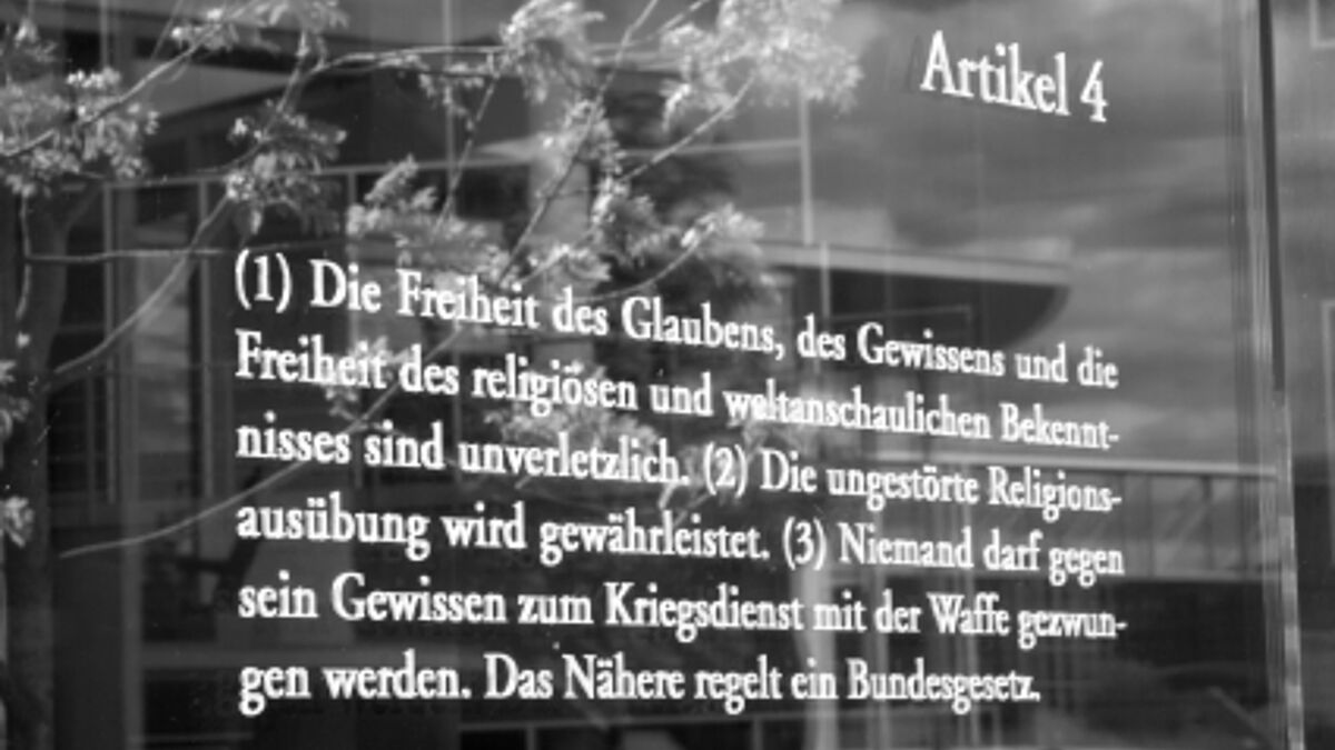 Artikel 4 im Grundgesetz: "Die Freiheit des Glaubens..."