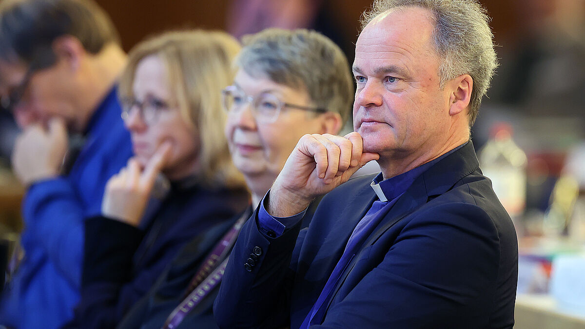 Bischof Jeremias, Landesbischöfin Kristina Kühnbaum-Schmidt und Bischöfin Steen: Für Nora Steen ist es die erste Landessynode als Bischöfin. 