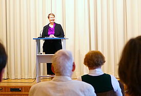 Landesbischöfin Kristina Kühnbaum-Schmidt beim Festakt zum 75-jährigen Jubiläum der "Mecklenburgische & Pommersche Kirchenzeitung" (MPKZ).