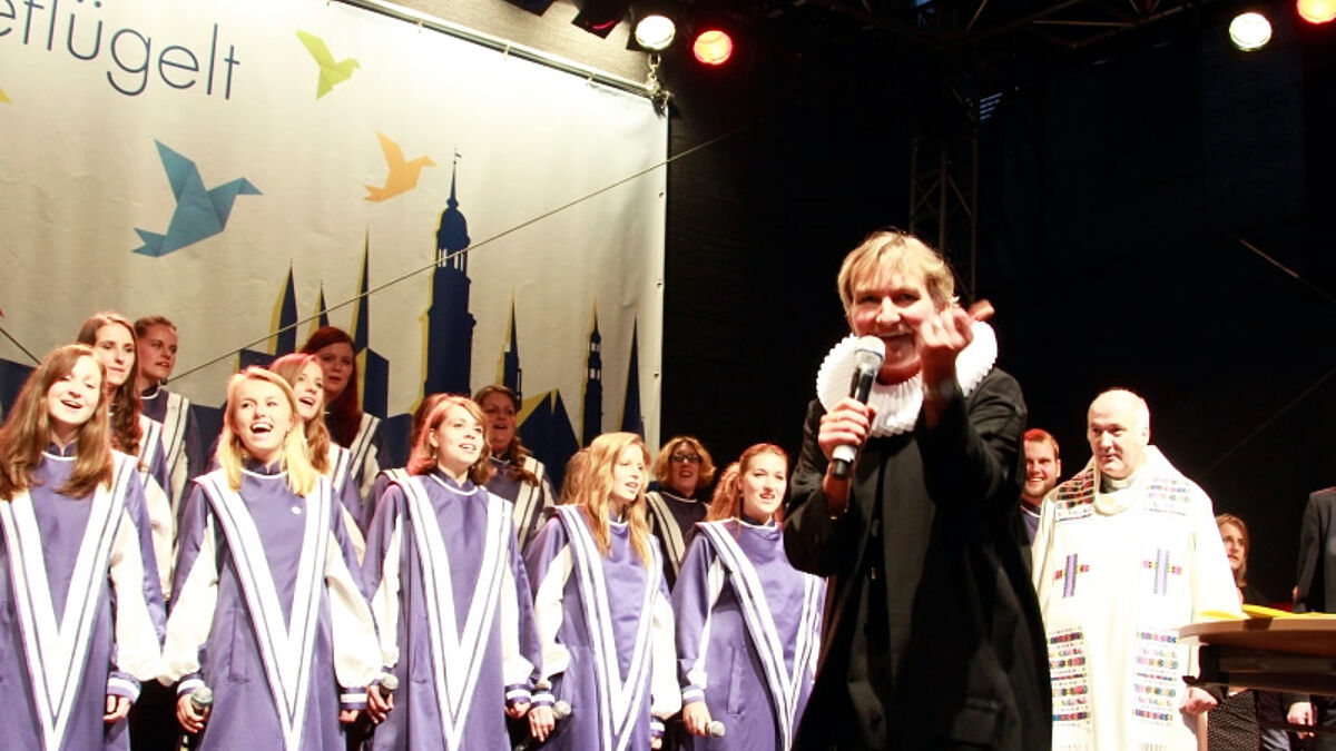 Bischöfin Kirsten Fehrs bei der Eröffnung der Hamburger Nacht der Kirchen 2013