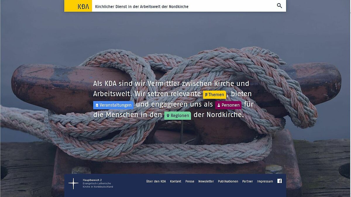 Die neue Website des Kirchlichen Dienstes in der Arbeitswelt.