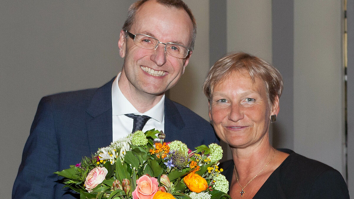 Pastor Dr. Martin Vetter mit Bischöfin Kirsten Fehrs 