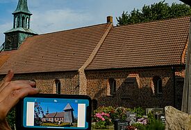 Per App Eiderstedts Kirchen erkunden. Das geht jetzt unter anderem in St. Peter-Ording, Tating, Oldenswort und Westerhever.