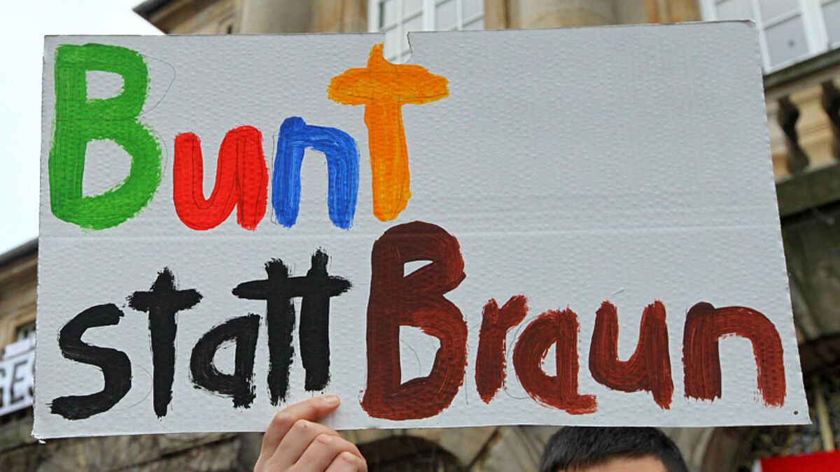 Demonstration gegen Rechtsextremismus, Ausländerfeindlichkeit und Terror