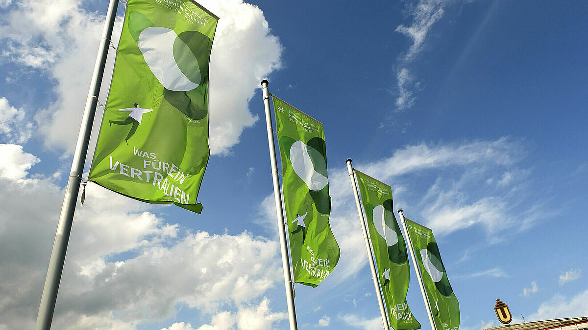 Kirchentag in Dortmund: Die Stadt trägt Grün.
